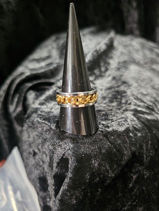 Other - Two-Tone Women's Band Ring - Silver and Gold